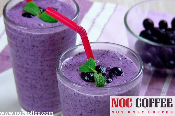 hướng dẫn pha smoothies việt quất