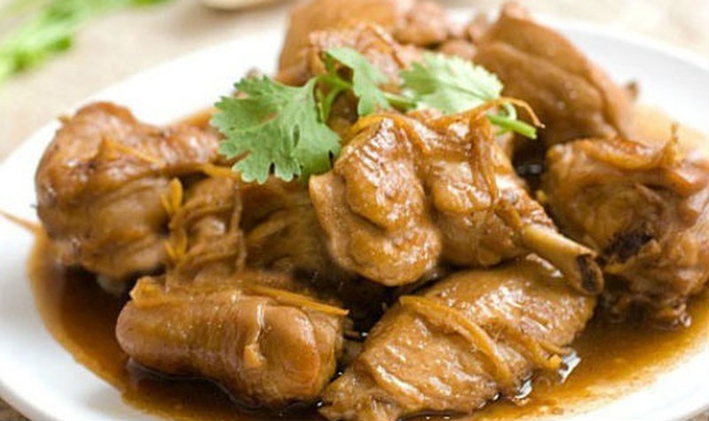 Thịt ngan rang gừng