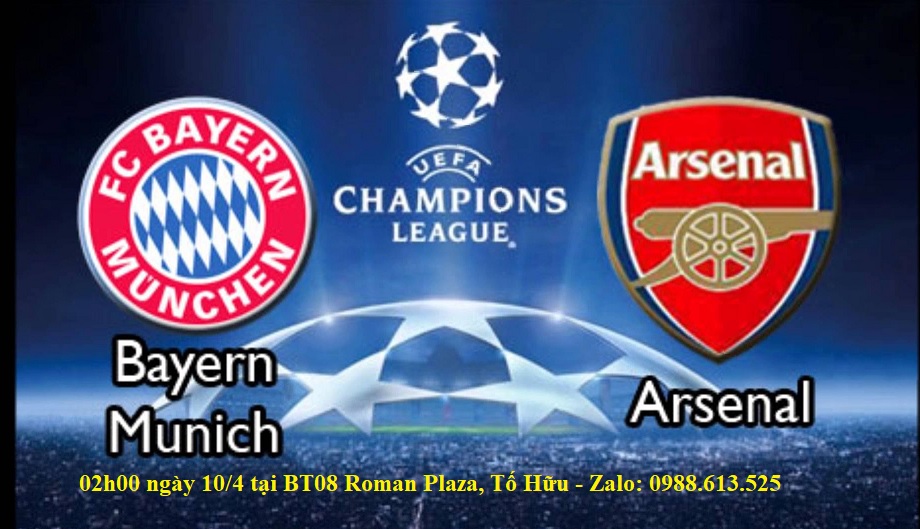 quan cafe chieu arsenal vs bayern