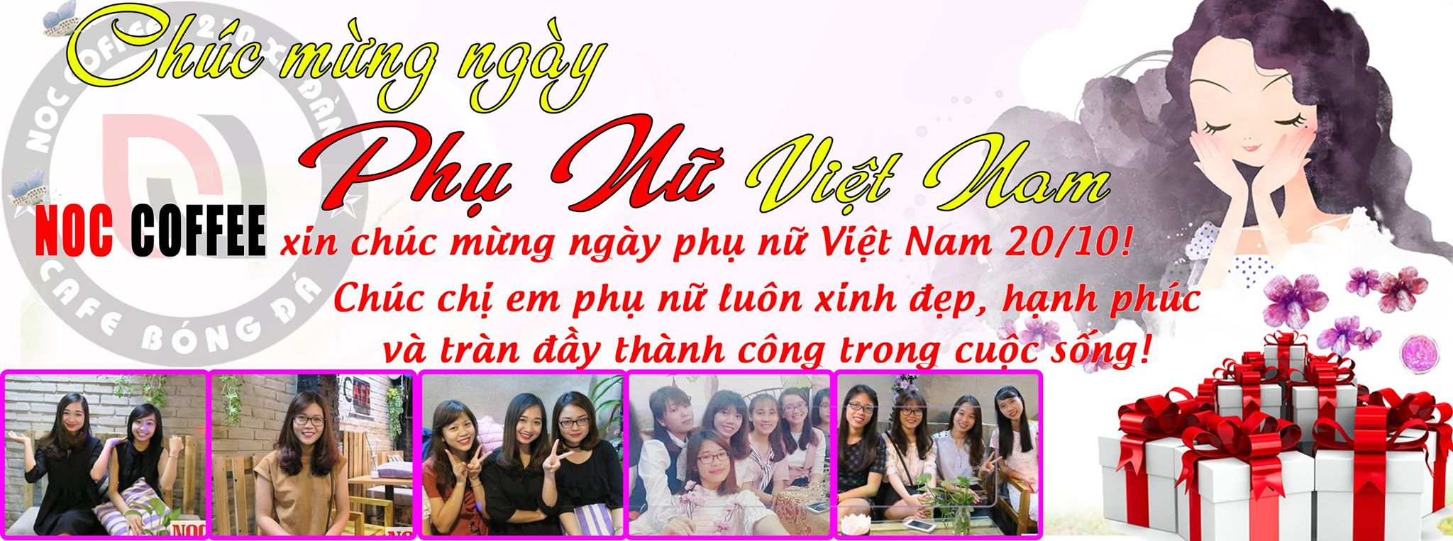 qu&aacute;n cafe noc coffee ch&uacute;c mừng 20/10