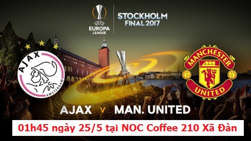 qu&aacute;n cafe chiếu chung kết mu vs ajax