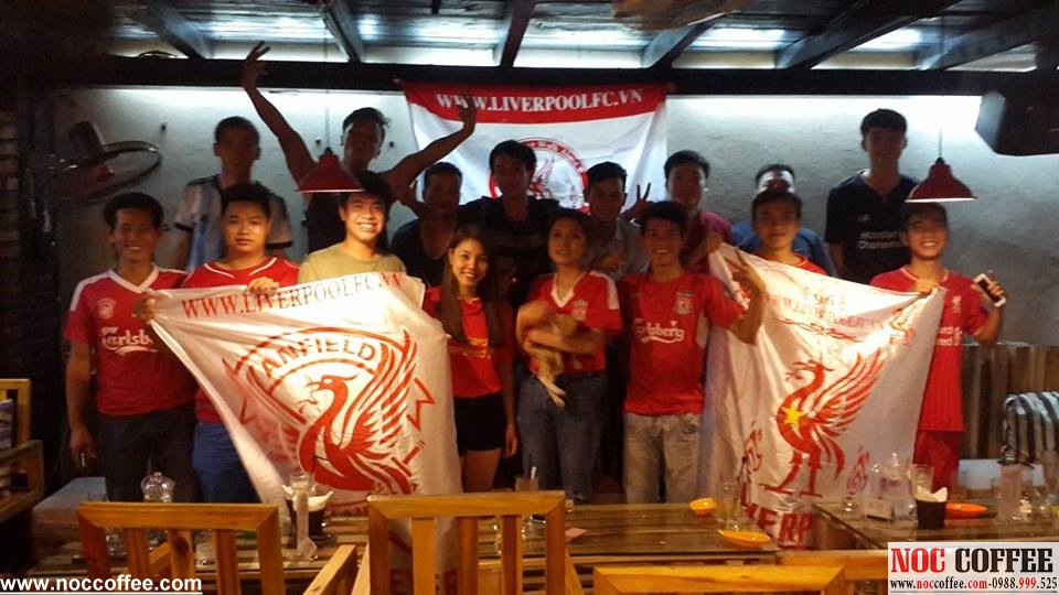 quán cafe xem bóng đá không gian rộng